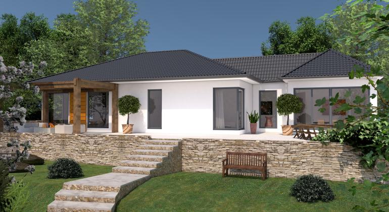 Ein Bungalow mit Walmdach. Foto: AdobeStock