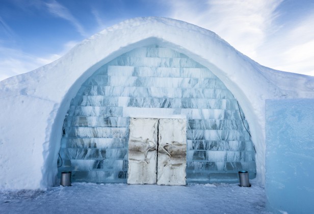 Das schwedische Eishotel in Jukkasjärvi war das weltweit erste Eishotel. Foto: Picture Alliance