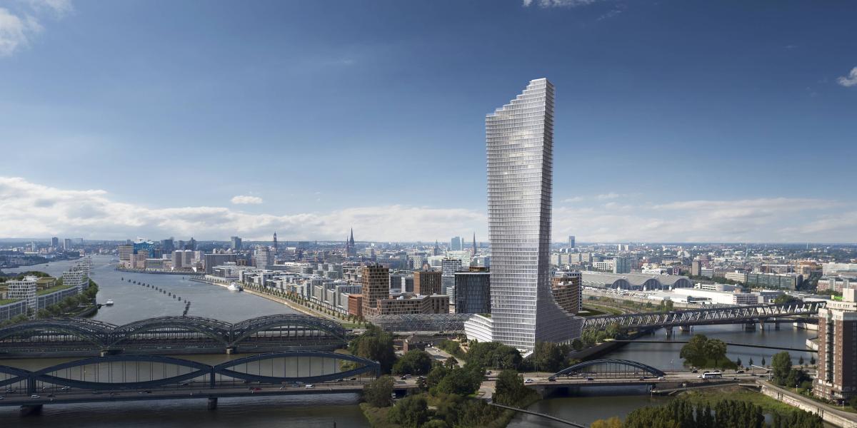Mit dem Elbtower erhält die Stadt Hamburg ein neues Wahrzeichen. Abbildung: SIGNA Prime Selection SG