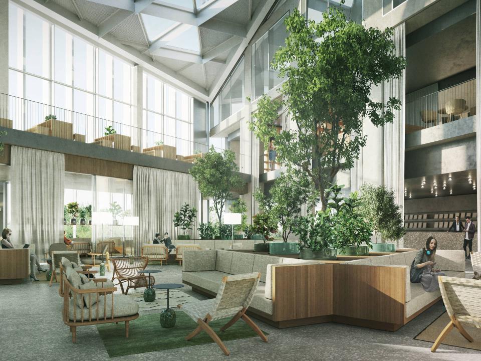 Das Atrium im Estrel Tower wird öffentlich und für alle zugänglich sein. Foto: Estrel Berlin/Barkow Leibinger____