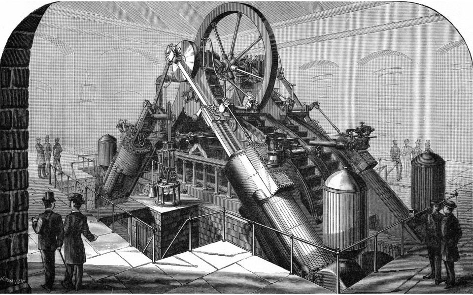 Mit der Erfindung der Dampfmaschine von James Watt wurde es möglich, schwerste Lasten in die Höhe zu hieven. Foto: Adobe Stock____
