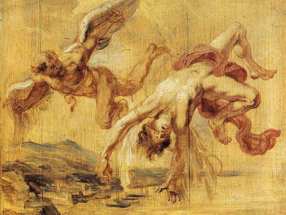 Das Gemälde "Ikarus Fall" von Rubens____