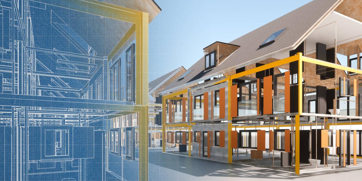 Konventionelle Baupläne in 2D sind überholt. In Zukunft werden immer mehr Gebäude anhand von 3D-Modellen geplant. Foto: Adobe Stock