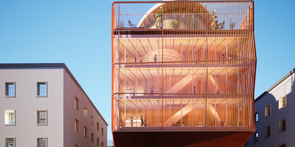 Die neue Kita der Technischen Universität München wird ein echter Blickfang. Abbildung: Kéré Architecture