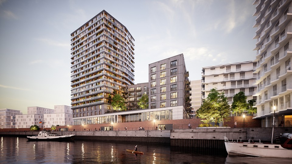 2023 soll das „Roots“-Hochhaus in der Hamburger HafenCity fertig sein. Foto: Garbe Immobilien-Projekte, Strömer Murphy and Partners / alt/shift
____