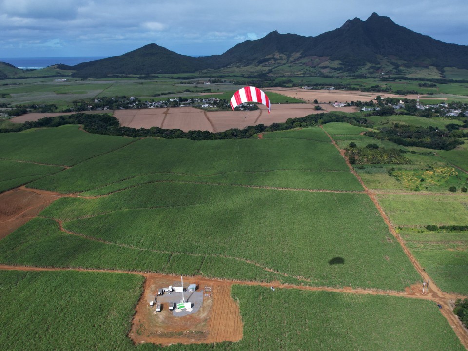 Windkraft-Anlage von SkySails auf Mauritius____