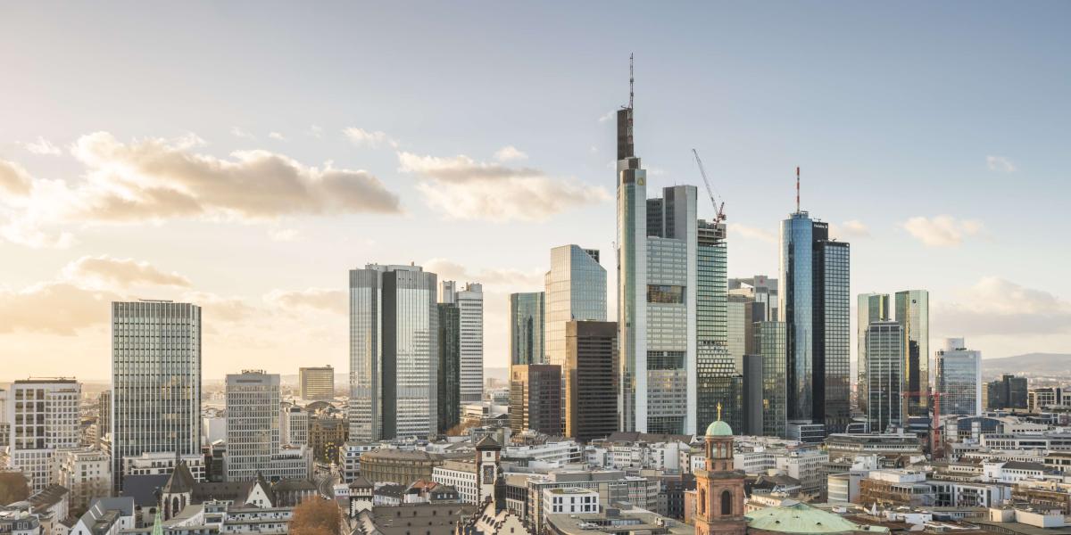 Die Skyline von Frankfurt am Main