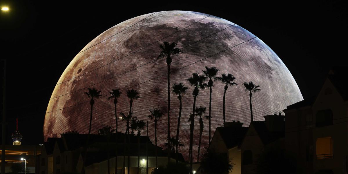 The Sphere leuchtet wie der Mond