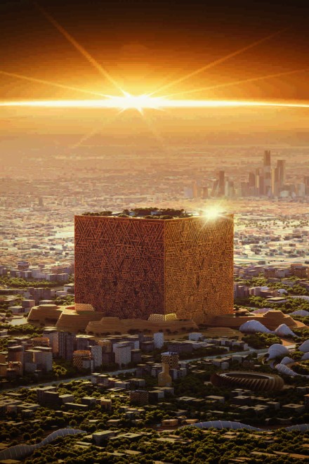 The Mukaab soll das größte Gebäude der Welt werden. Foto: New Murabba © 2023