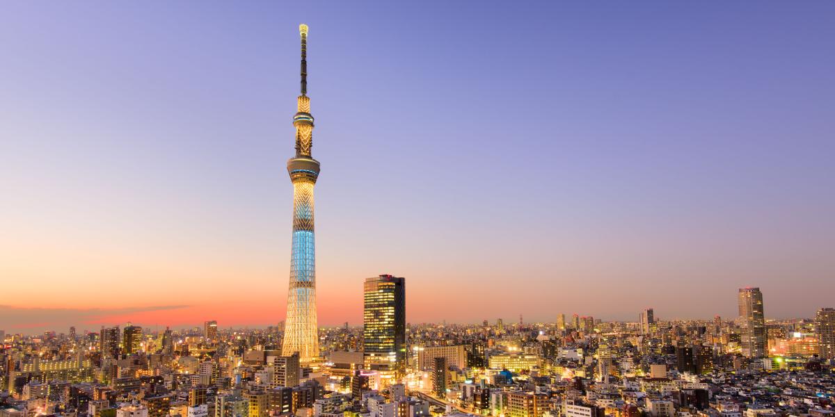 Der 2012 fertiggestellte "Tokio Skytree" in der japanischen Hauptstadt ist derzeit der höchste Fernsehturm auf dem Planeten. Foto: Adobe Stock