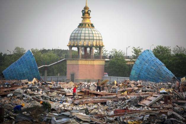 Wonderland Amusement in Chenzhuang sollte Asiens größter Themenpark werden. Doch dazu ist es niemals gekommen. Foto: Imago