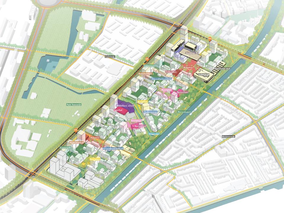 Modellierter Stadtplan des Stadtviertels Merwede in Utrecht____