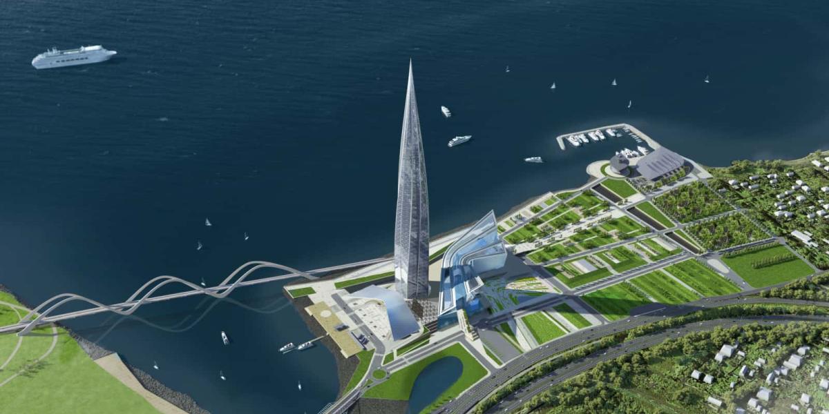 Das Lakhta Center in St. Petersburg wird in Zukunft der höchste Wolkenkratzer Europas sein.