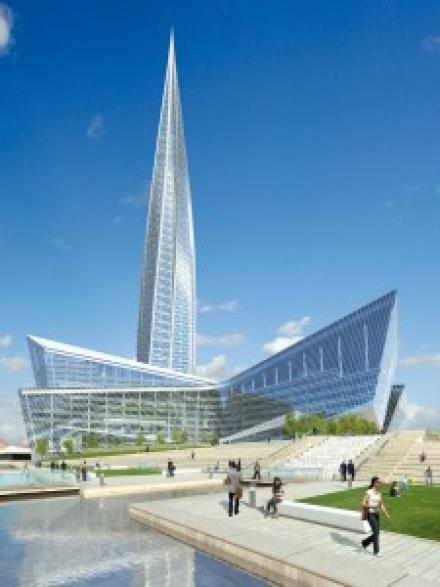 Platz eins: Das Lakhta Center in St. Petersburg, Foto: www.proektvlahte.ru