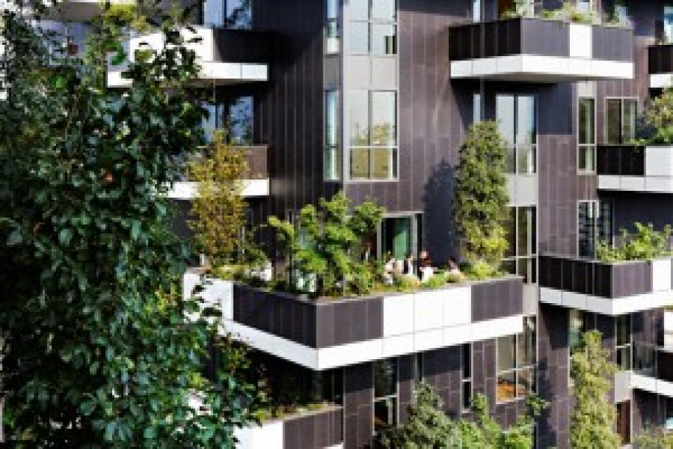 Außenfassade des Bosco Verticale in Mailand____