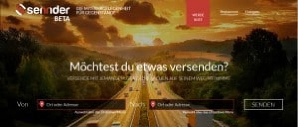 Screenshot von www.sennder.com ____