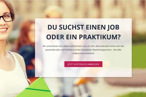Homepage der campusjäger-Website