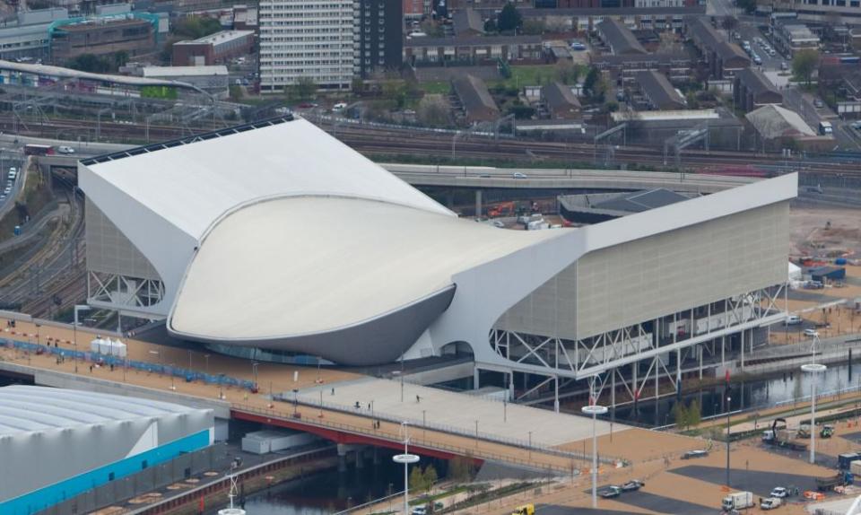 Aquasport-Center in London aus der Vogelperspektive____