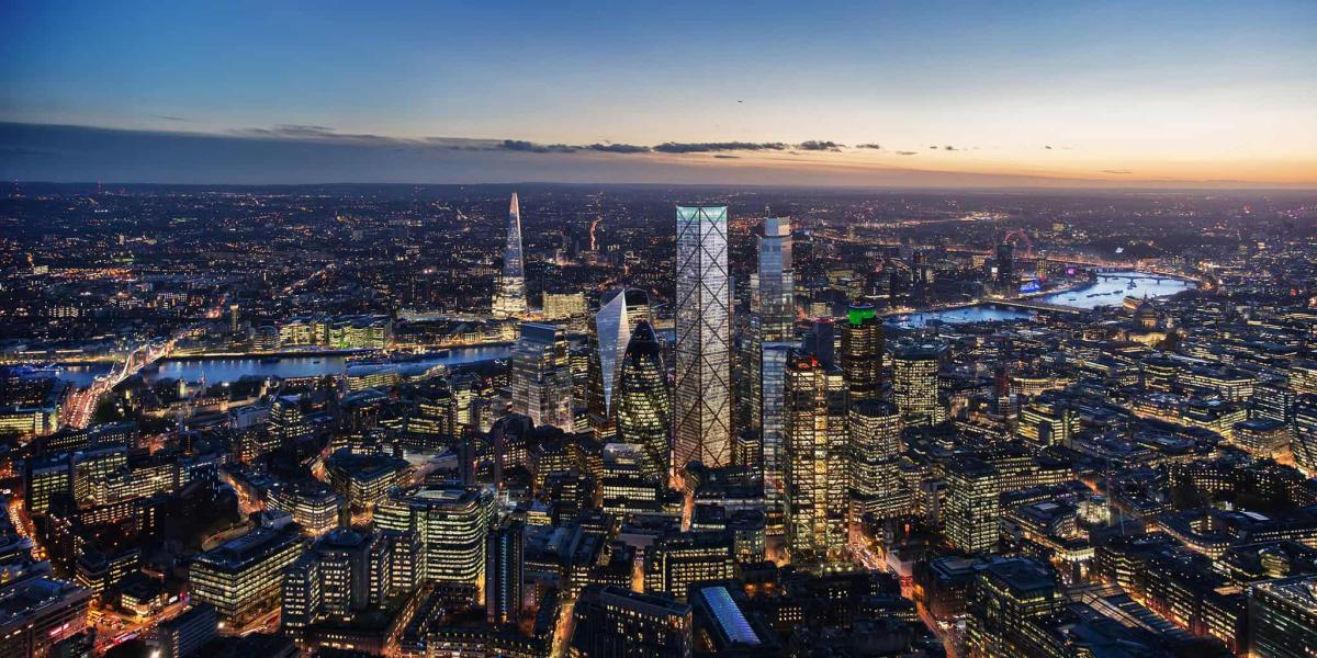 Skyline von London beim Sonnenuntergang