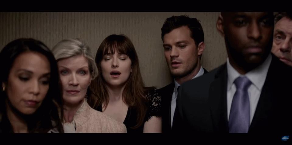 Aufzugsszene bei dem Film "Fifty Shades of Grey".____
