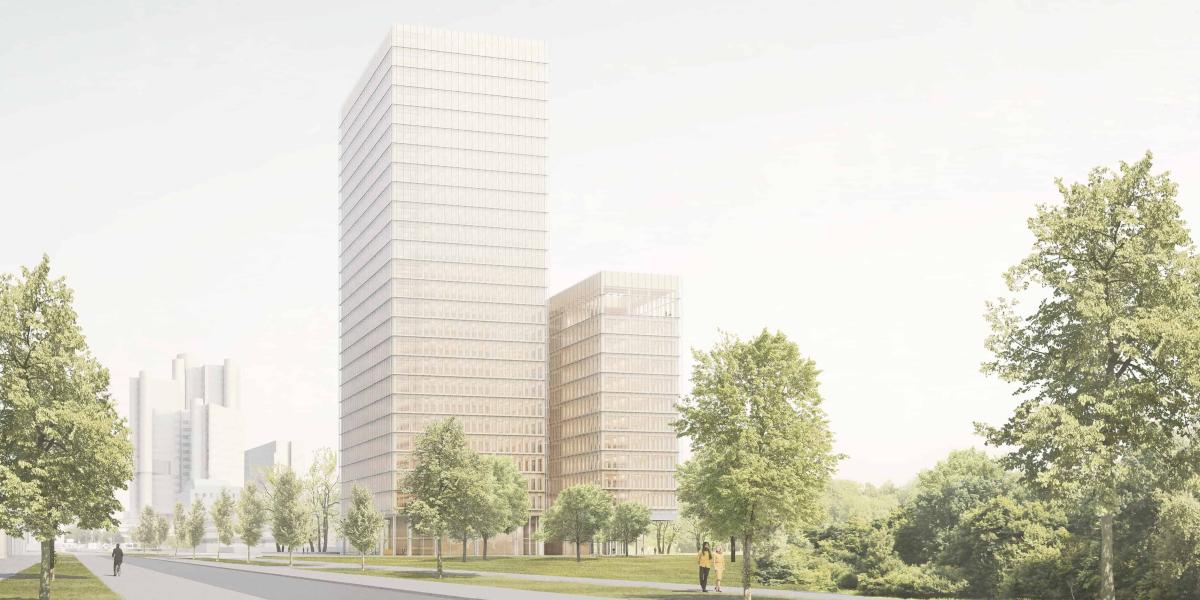 Architekturmodell der BVK-Zentrale im Münchner Stadtteil Bogenhausen