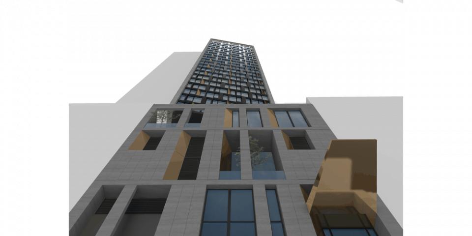 Froschperspektive einer 3D-Modulation vom AC Hotel NoMad in New York____