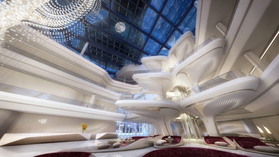 Lobby des Opus-Hotel in Dubai.____