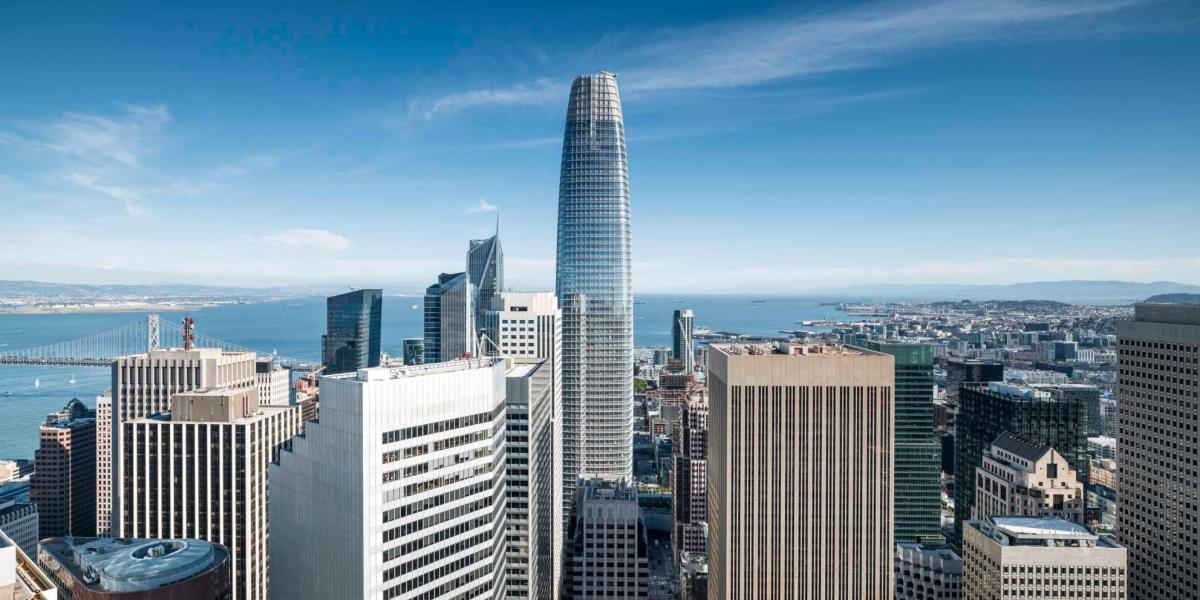 Der Salesforce Tower in San Francisco: Höchster Turm der Stadt und zweithöchstes Gebäude an der US-Westküste. Quelle: Schindler