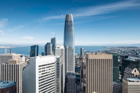 Der Salesforce Tower in San Francisco: Höchster Turm der Stadt und zweithöchstes Gebäude an der US-Westküste. Quelle: Schindler