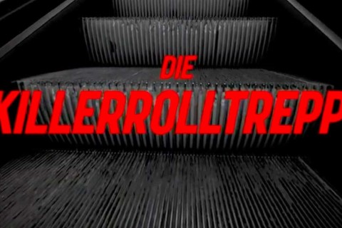Yoko und Klaas gegen die Rolltreppe in der Zeche Zollverein in Essen. © Youtube