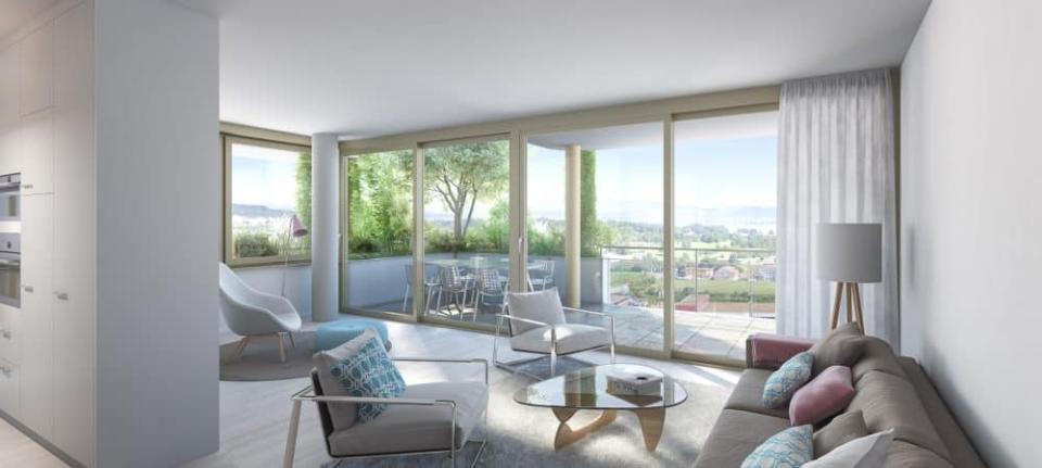 Wohnhochhaus Aglaya Innenansicht Wohnung____