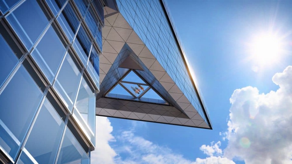 Aussichtsplattform Edge im Bürogebäude 30 Hudson Yards von Unten____