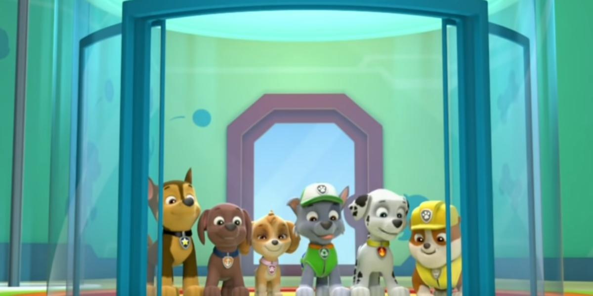 Paw Patrol im Aufzug