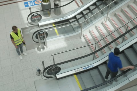 Nehmen sie die Treppe: Auf Befehle von Checker Tobi reagieren die Passanten am allerwenigsten. © Youtube