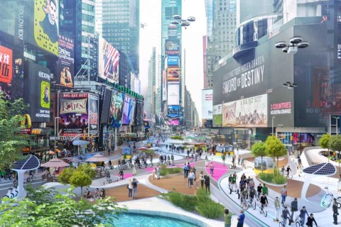 Vision der Entschleunigung: Der Times Square mitten in New York City. Quelle: V2com/3deluxe