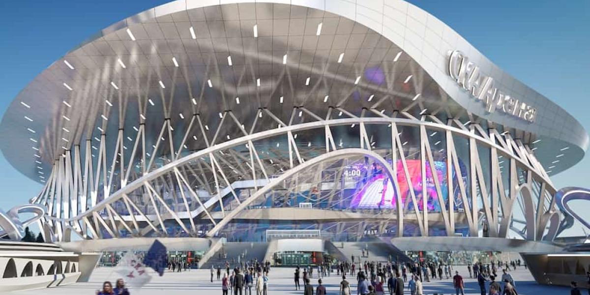 Kühner Schwung: Der Entwurf für die neue Arena in St. Petersburg. © Coop Himmelb(l)au
