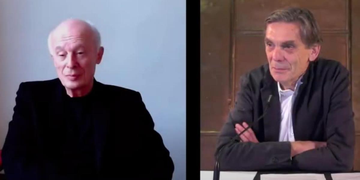 Wie geht Bauen der Zukunft? Klimaforscher Professor Schellnhuber und Architekt Matthias Sauerbruch im Gespräch an der Akademie der Künste in Berlin. © Youtube