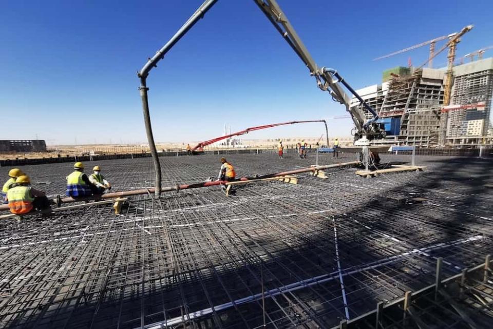 Betonarbeiten in der Neuen Verwaltungshauptstadt. © Twitter/CSCEC ____