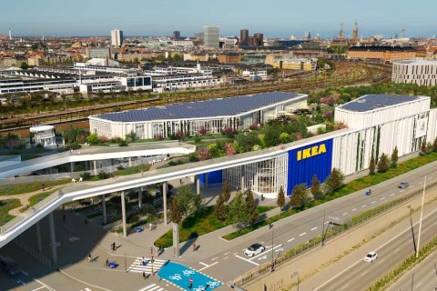 Entwurf für Ikeas neuen Store in der Innenstadt von Kopenhagen. © Dorte Mandrup A/S