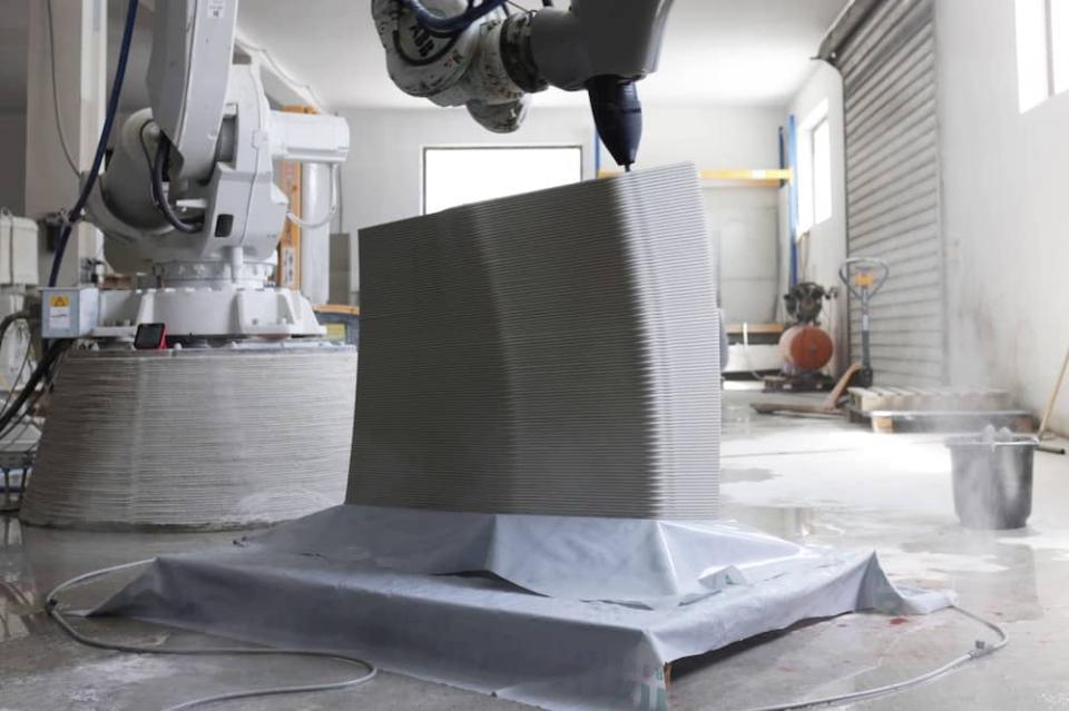 Die Brückenteile wurden im Labor geformt und mit einem speziellen Zweikomponentenbeton gedruckt. © in3d ____