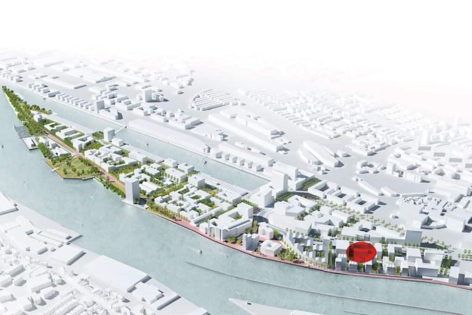 Das Ensemble befindet sich in der zweiten Reihe der Überseeinsel im Quartier Neu-Stephane. © DMAA ____