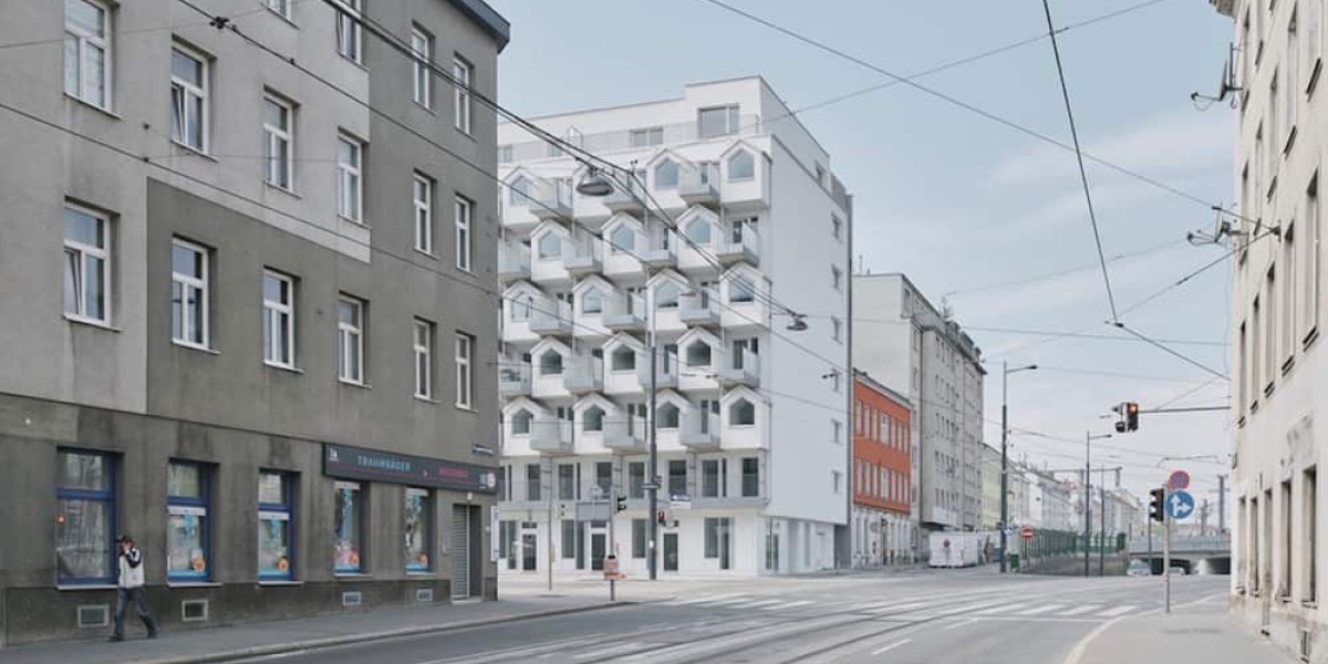 Auffällig in einer eher unauffälligen Straße: Das Business Apartment-Projekt in Wien. Quelle: v2com/David Schreyer