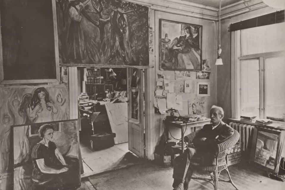 Edvard Munch in seinem Atelier. Foto: Munchmuseet ____