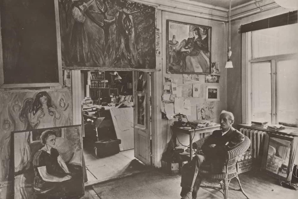 Edvard Munch in seinem Atelier. Foto: Munchmuseet  ____