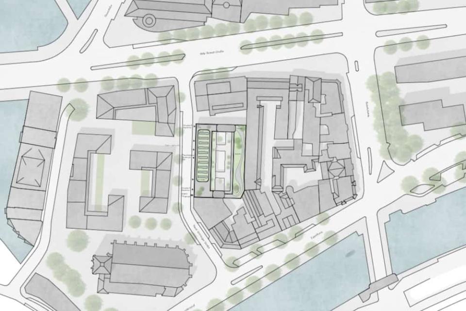 Mitten in der Altstadt liegt das Parkhaus Gröninger Straße. Foto: Duplex Architekten  ____