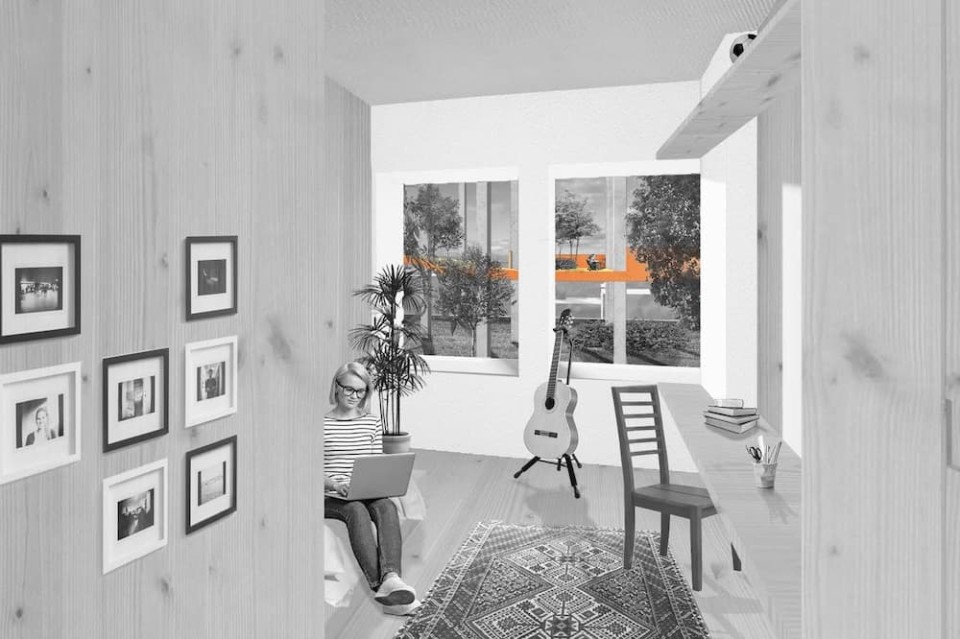 Für die Umnutzung verwandelt sich ein Bürogebäud in Wohnraum. Foto: Schindler/Rinke  ____