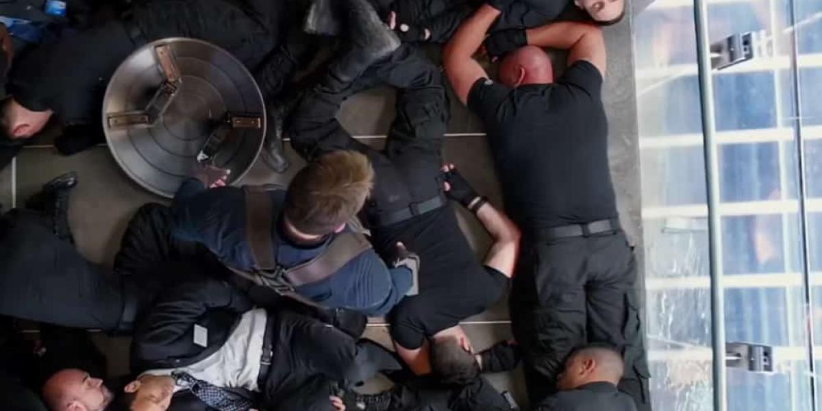 Kein Blockbuster ohne Fahrstuhl-Szene - da macht auch „The Return of the first Avenger“ von Marvel keine Ausnahme. Foto: Youtube